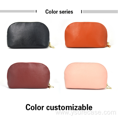 Custom Multifunctional Pebble Leather Cosmetic Bag Tote Bag